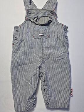 Vintage 90s Gymboree Baby Overalls 0-3 Months Striped Whale Cotton Unisex